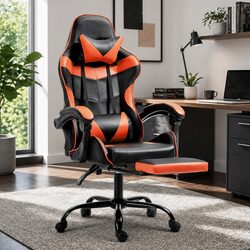 Gaming Office Chair: Specs and Comfort in Orange