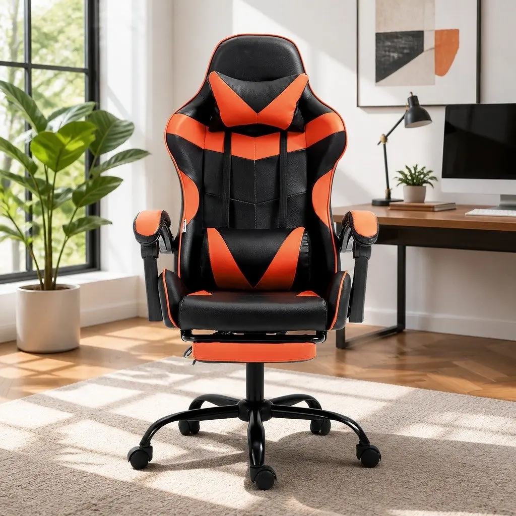 Gaming Office Chair for Home Office and Gaming Room High-Back Orange