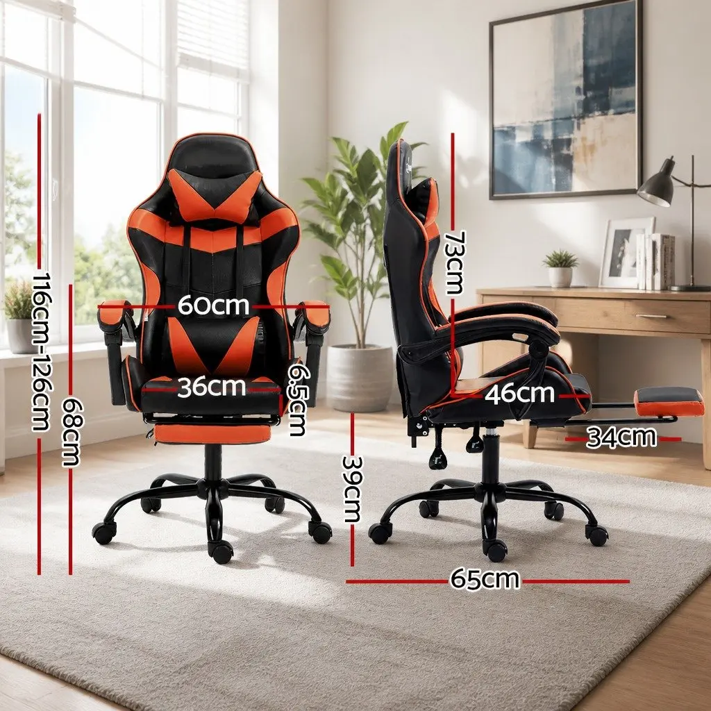 Gaming Office Chair for Home Office and Gaming Room High-Back Orange