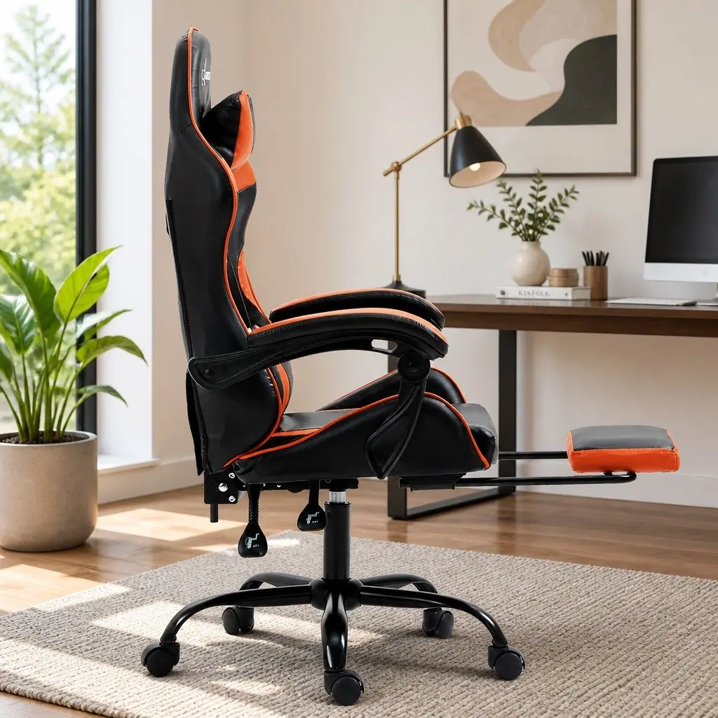 Gaming Office Chair for Home Office and Gaming Room High-Back Orange