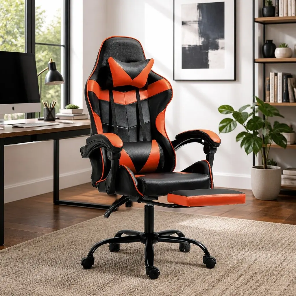 Gaming Office Chair for Home Office and Gaming Room High-Back Orange