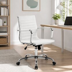 Specifications of Mid Back White Leather Office Chair