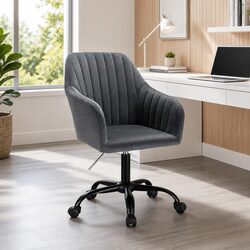 Specifications of Dark Grey Velvet Office Chair