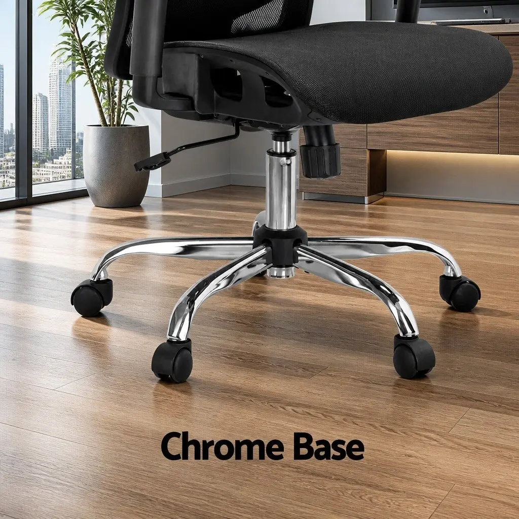 Ergonomic High Back Office Chair for Comfort and Support Adjustable Mesh Headrest Lumbar Support