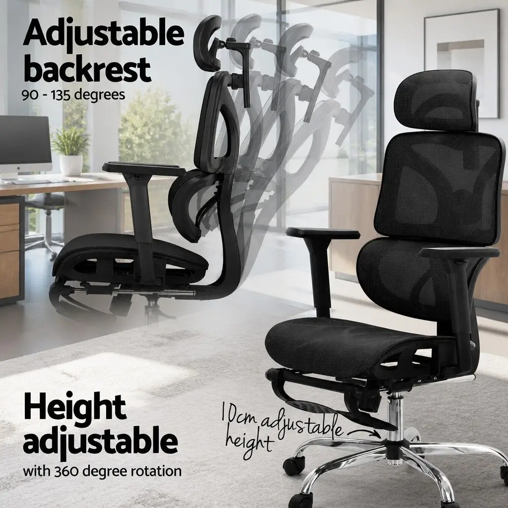 Ergonomic Office Chair High Back Mesh Adjustable Height Swivel Desk