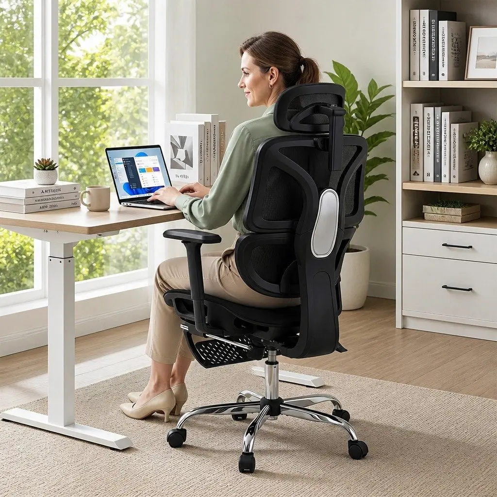 Ergonomic Office Chair High Back Mesh Adjustable Height Swivel Desk
