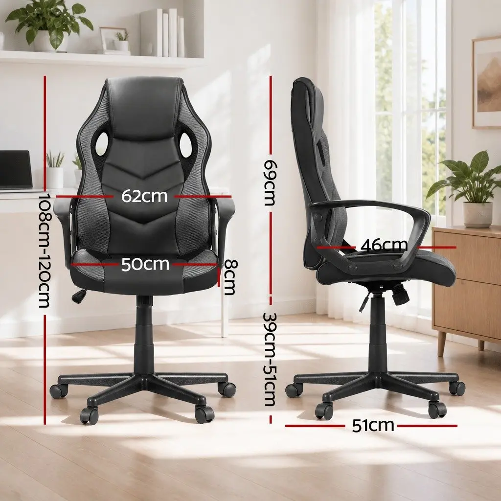 Grey High-Back Gaming Chair