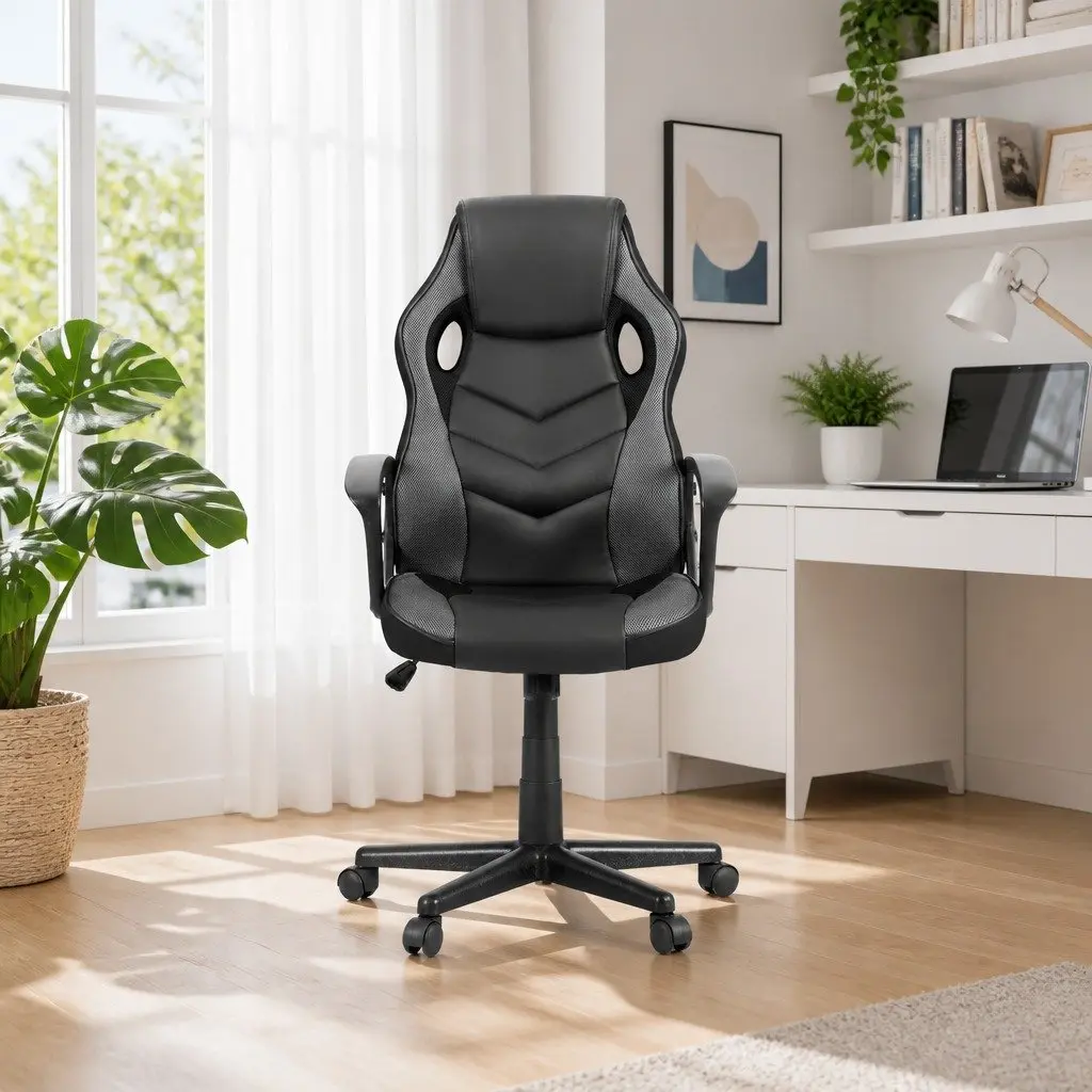 Grey High-Back Gaming Chair