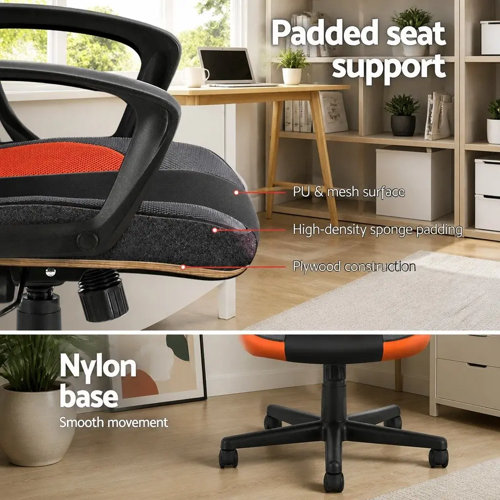 Gaming Office Chair High Back Executive Racing Computer Seat Orange Adjustable