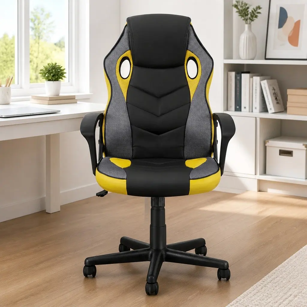 Gaming Office Chair High Back Yellow