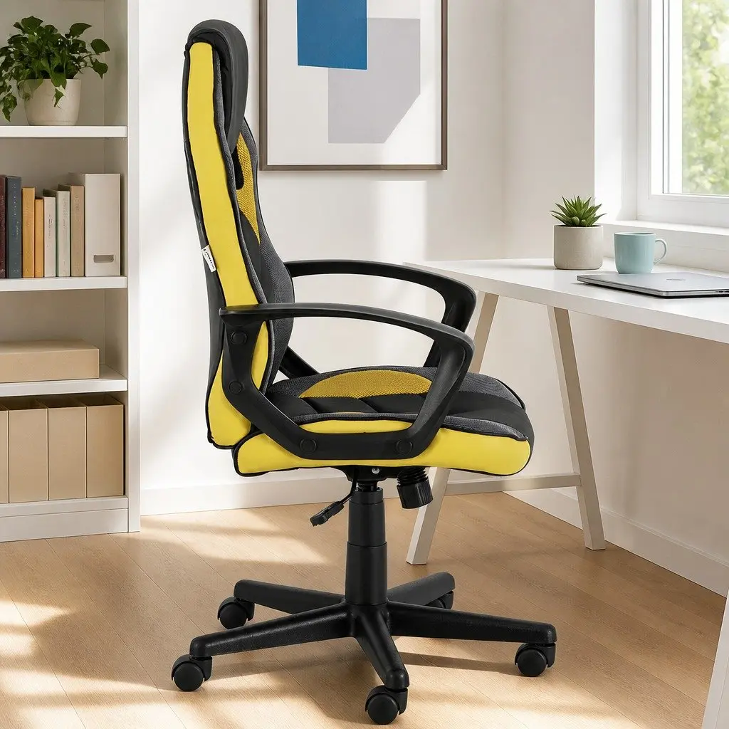 Gaming Office Chair High Back Yellow