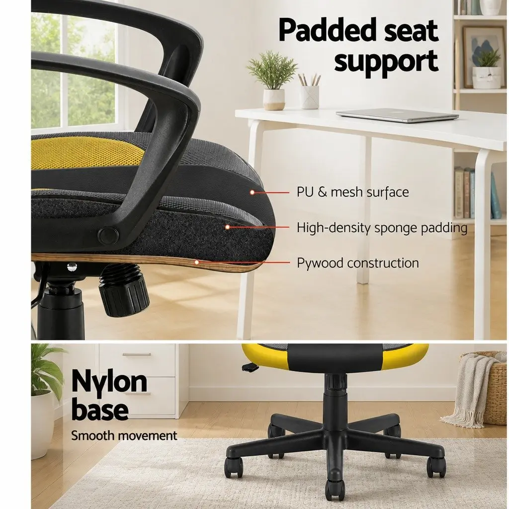 Gaming Office Chair High Back Yellow