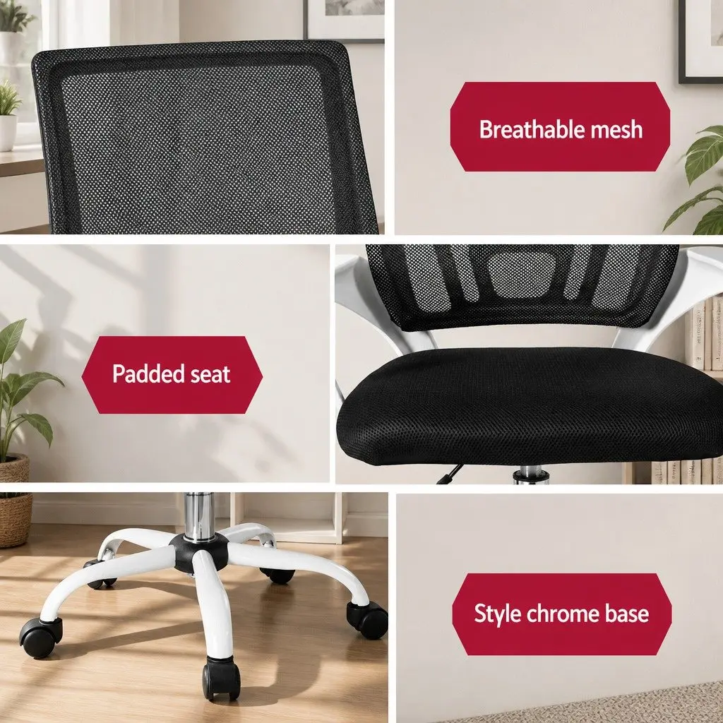 Mid Back Mesh Office Chair with Adjustable Height