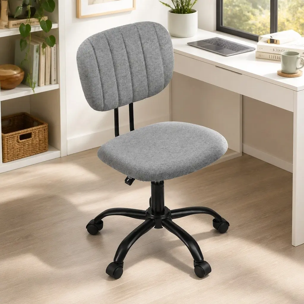 Grey Armless Office Chair