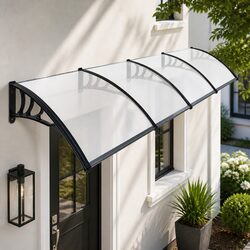 1M x 4M Window Door Awning with Impact-Resistant Panel