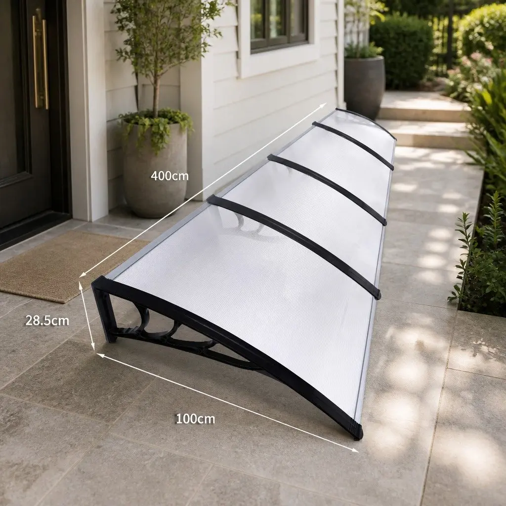 Window Door Awning Outdoor Shade 1M x 4M Transparent PC Panel