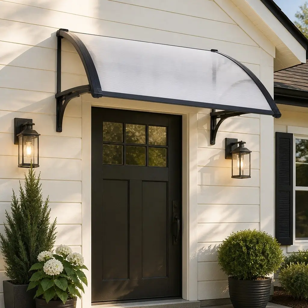 Window Door Awning Outdoor Canopy Transparent 1M x 1.2M