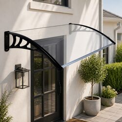 Outdoor Awning Dimensions: 1M x 1.5M, Transparent PC Panel