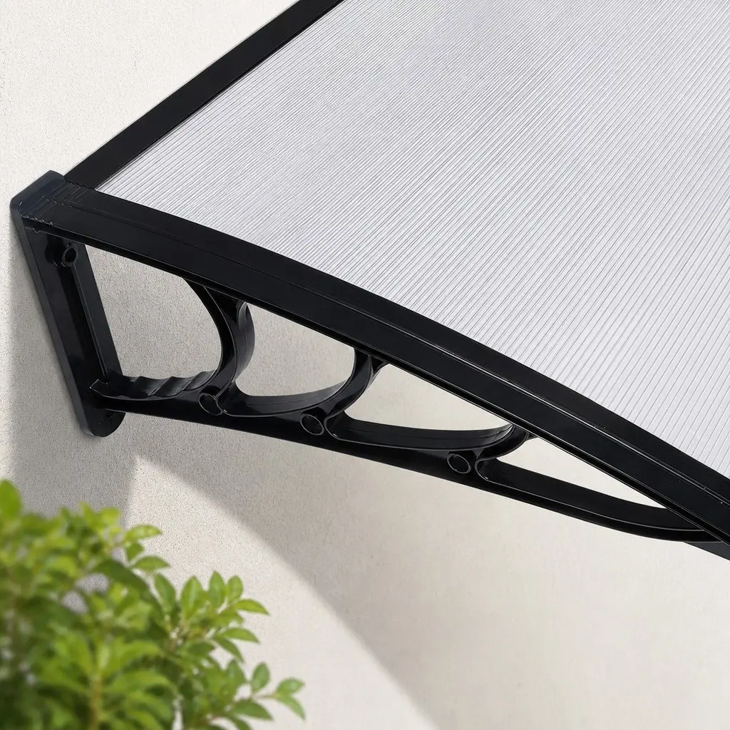 Window Door Awning Outdoor 1M x 2.4M Transparent Polycarbonate Panel Shade