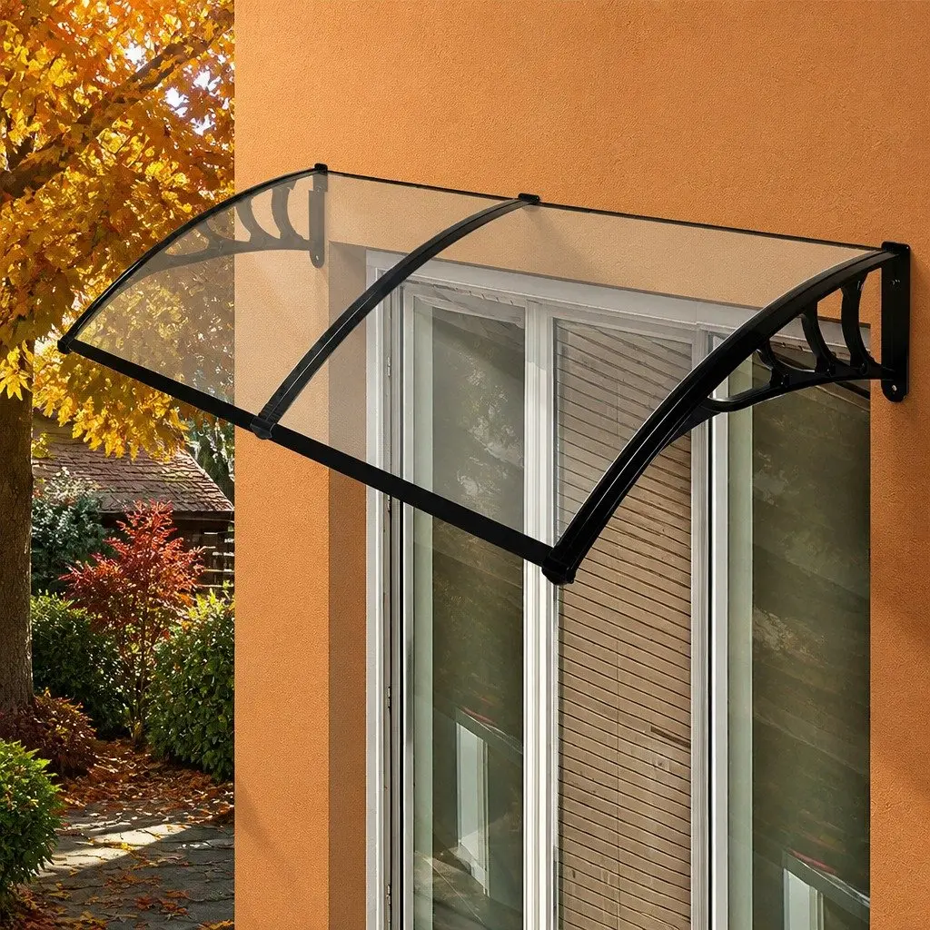Window Door Awning Outdoor 1M x 2.4M Transparent Polycarbonate Panel Shade