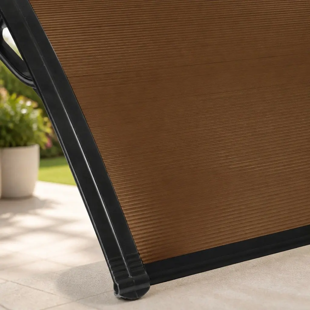 Window Door Awning Outdoor Shade 1M x 4M Brown