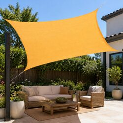 Rectangle Sun Shade Sail - 5m x 5m, Beige UV Protection