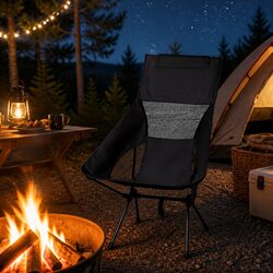 Camping Chair: Dimensions 57cm x 55cm x 88cm, Load 130kg
