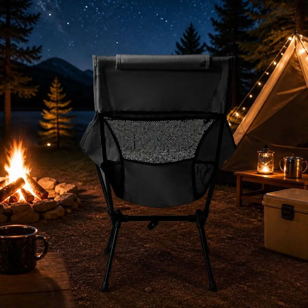Camping Chair Folding Portable Outdoor Garden Relaxation Seat with Carry Bag