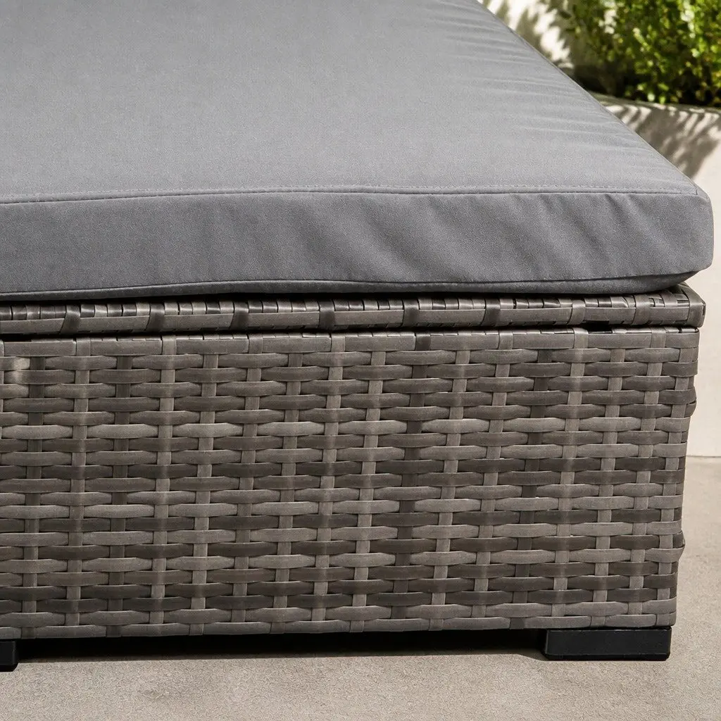 5-Piece Outdoor Lounge Set Patio Sofa Coffee Table Ottoman Garden Furniture