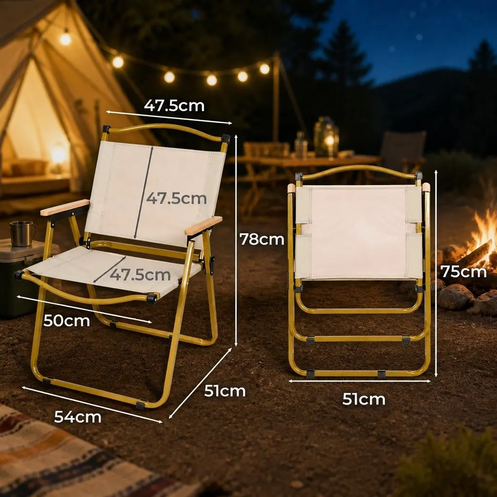 4PCS Outdoor Folding Camping Chairs