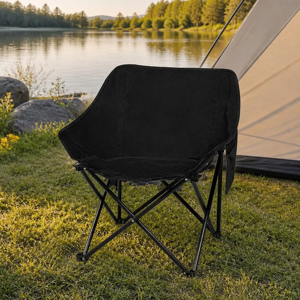 Folding Camping Moon Chair Outdoor Use Lightweight Portable 57cm W x 47cm D x 68cm H