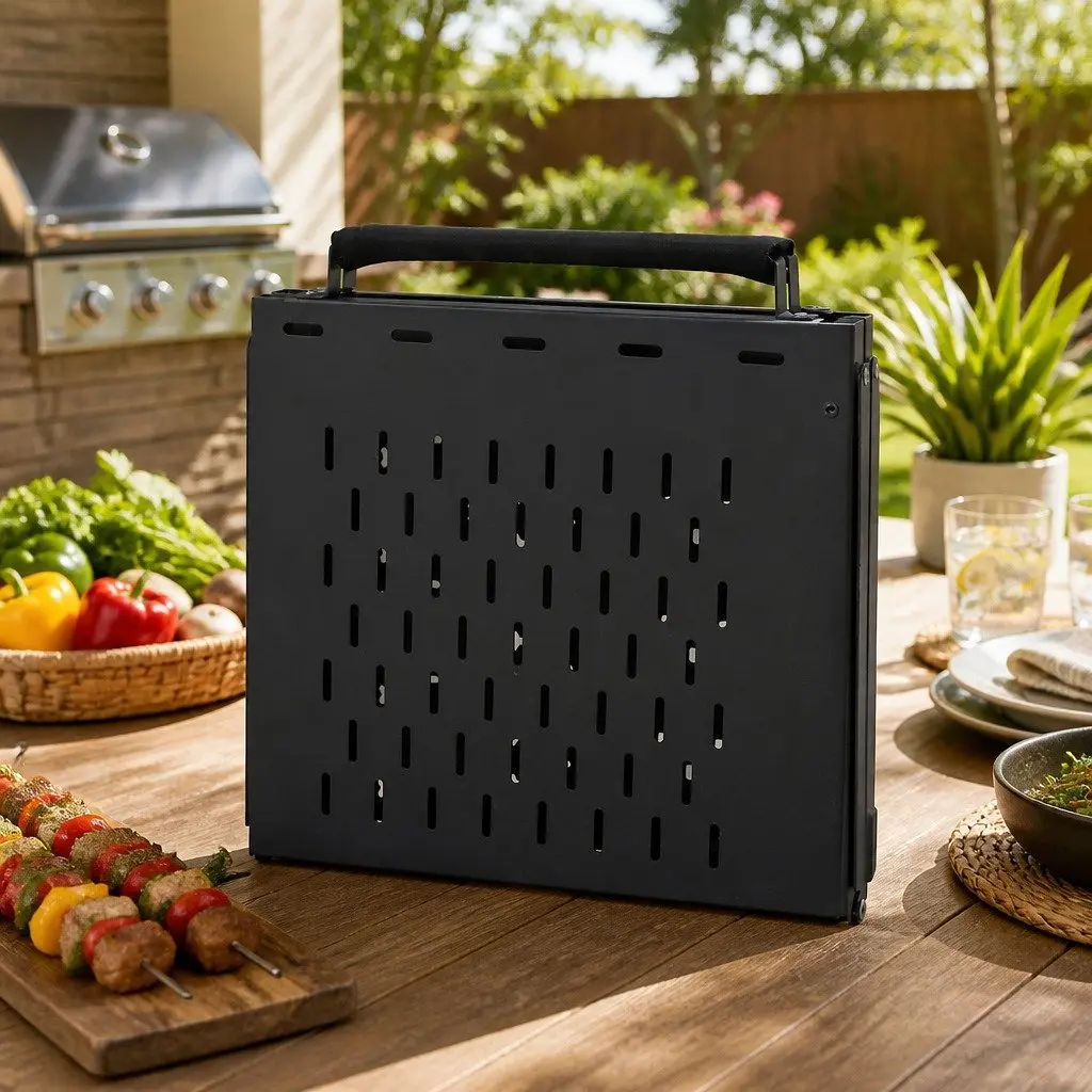 Folding BBQ Camping Table Outdoor L Size Portable Multifunctional Grill Table