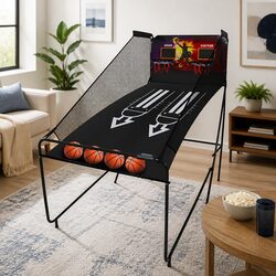 Electronic Basketball Arcade Shooting Game 8 Games Foldable Indoor Outdoor Party