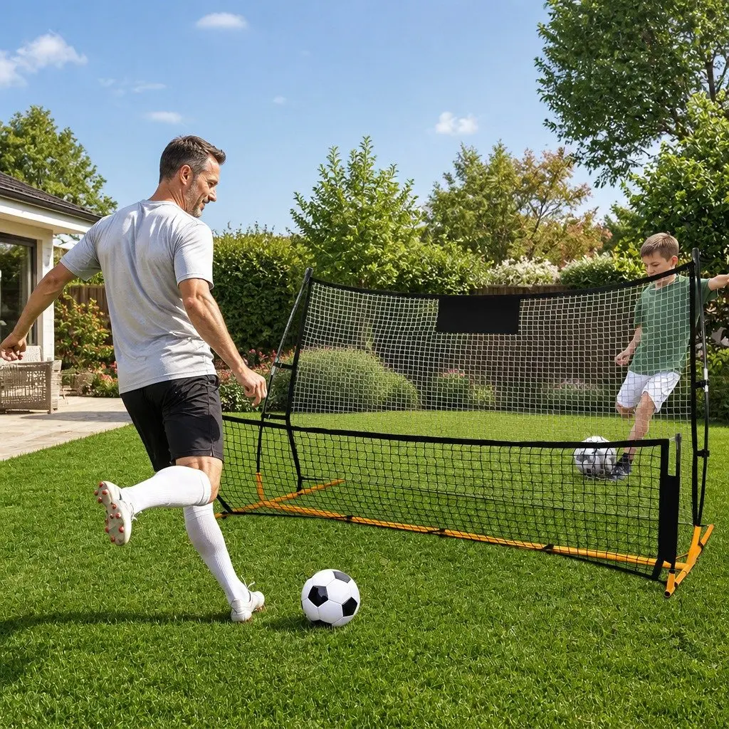 Soccer Rebounder Net Portable Training Goal Backyard 210cm x 120cm x 120cm
