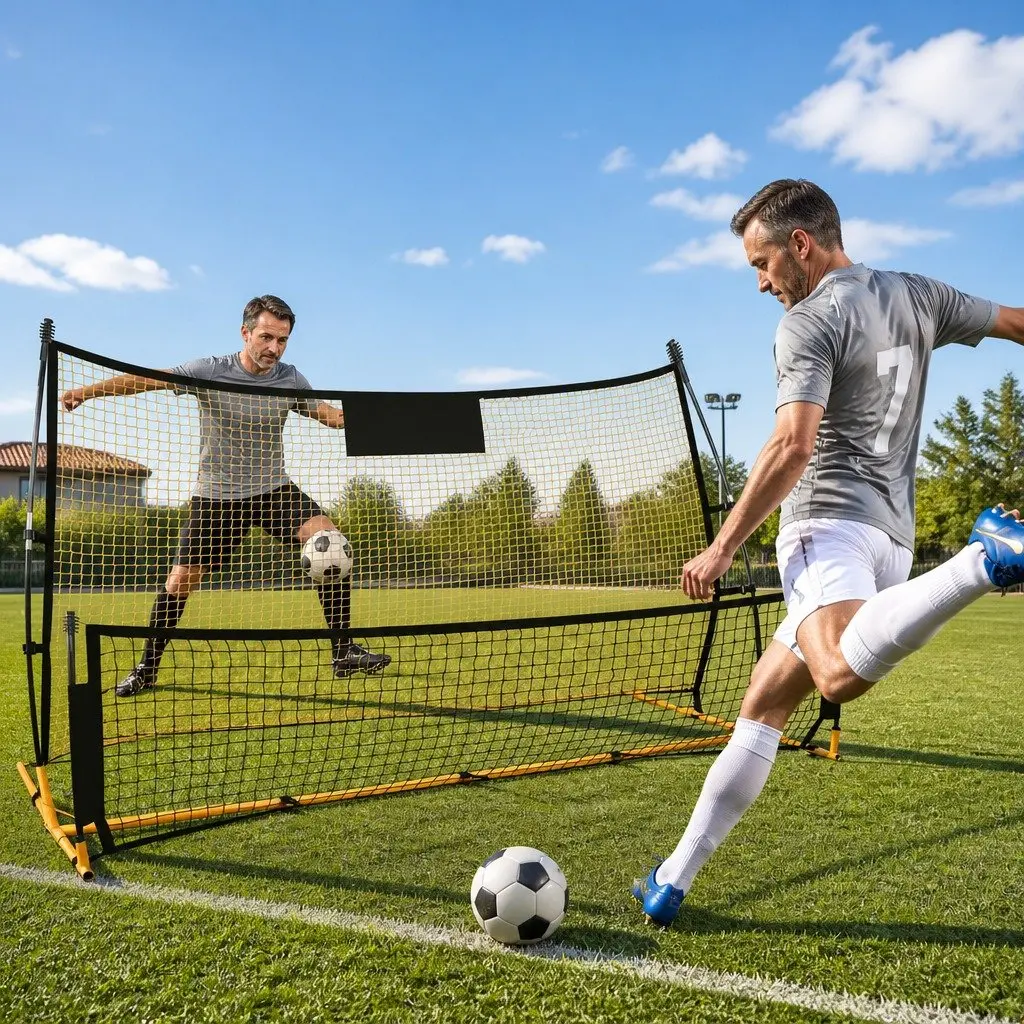 Soccer Rebounder Net Portable Training Goal Backyard 210cm x 120cm x 120cm