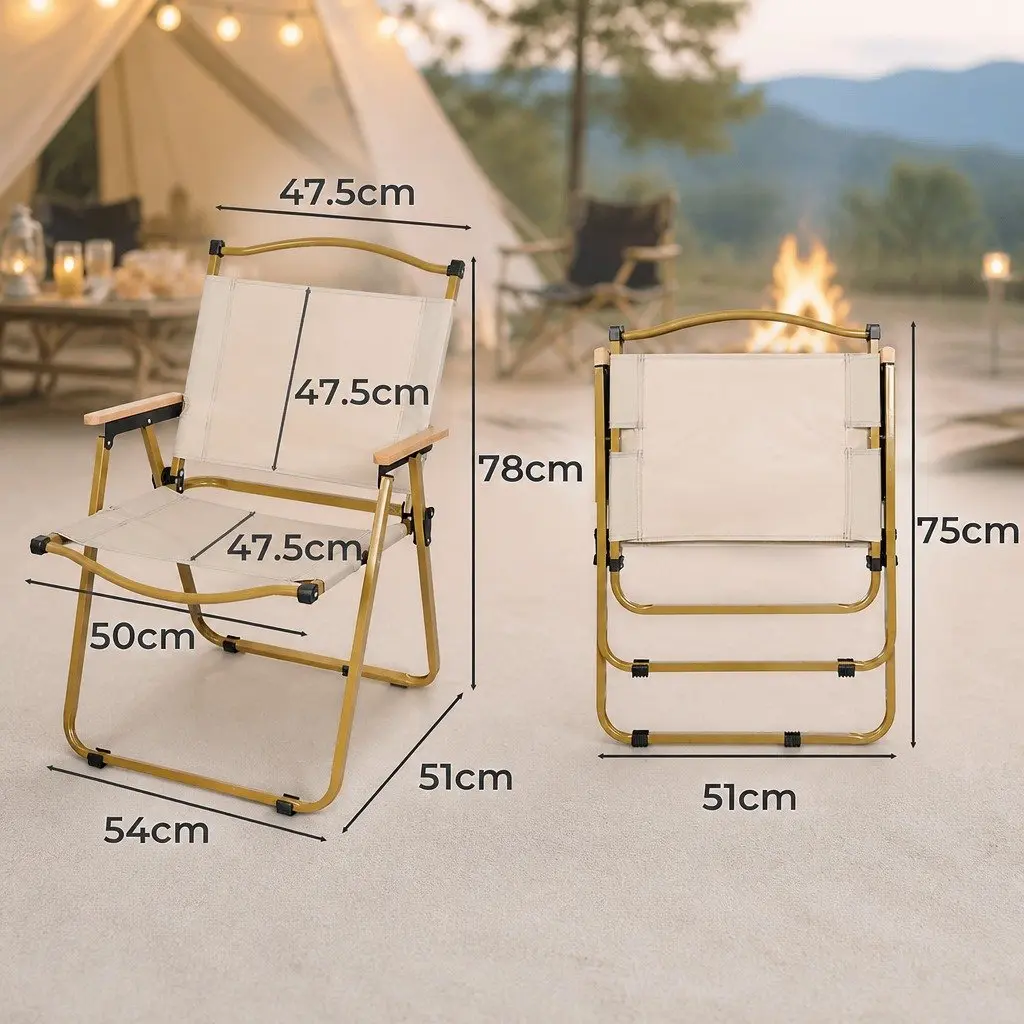 Folding Camping Chair Outdoor Portable Lightweight Picnic Garden Backyard