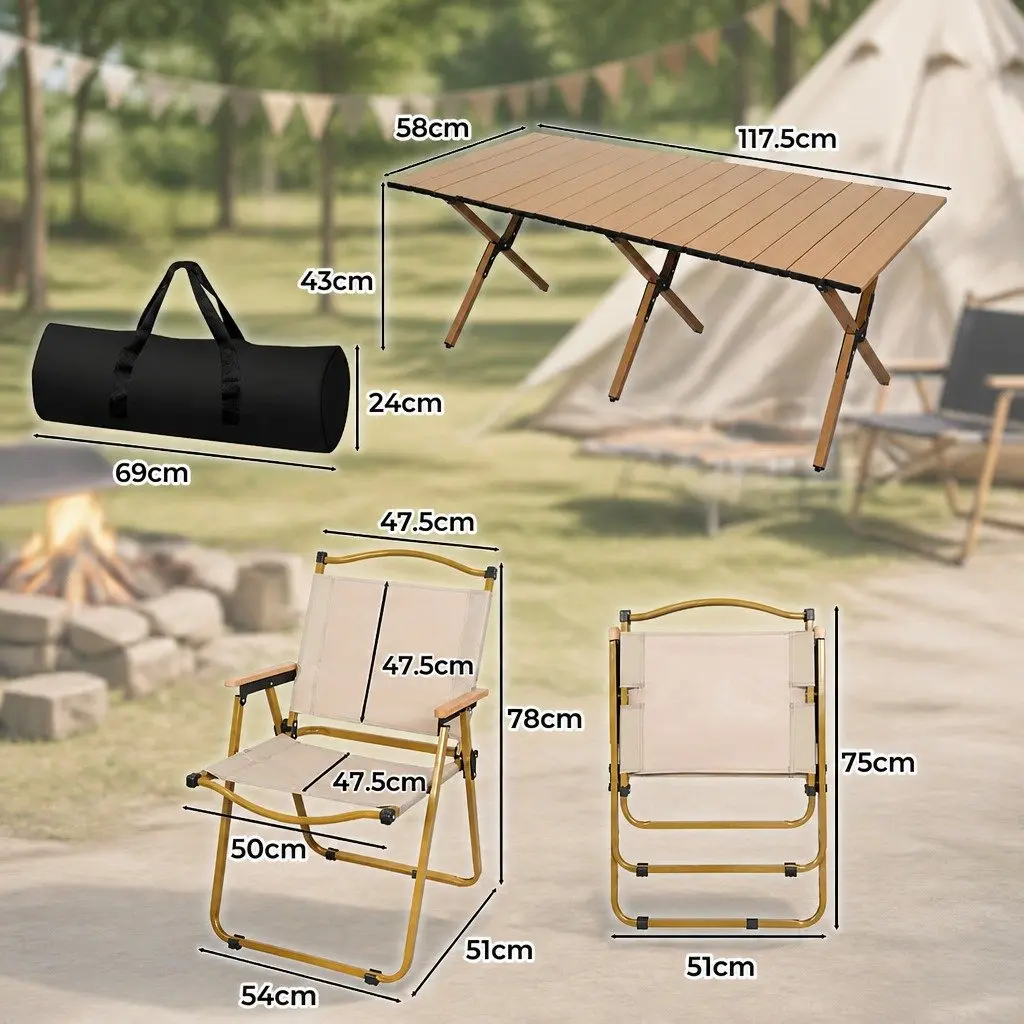 Folding Camping Table and Chair Set