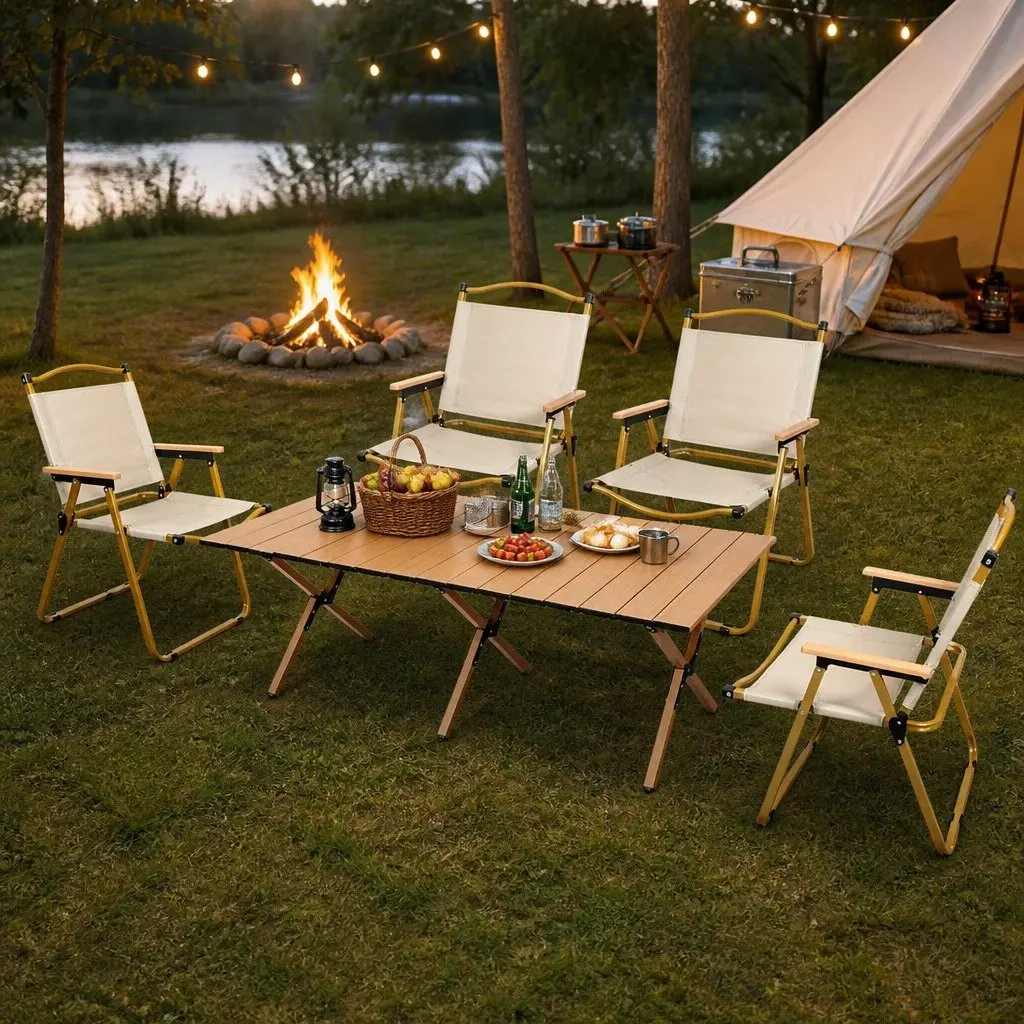 Folding Camping Table and Chairs with