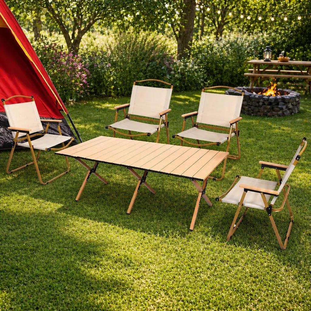 Folding Camping Table and Chairs with