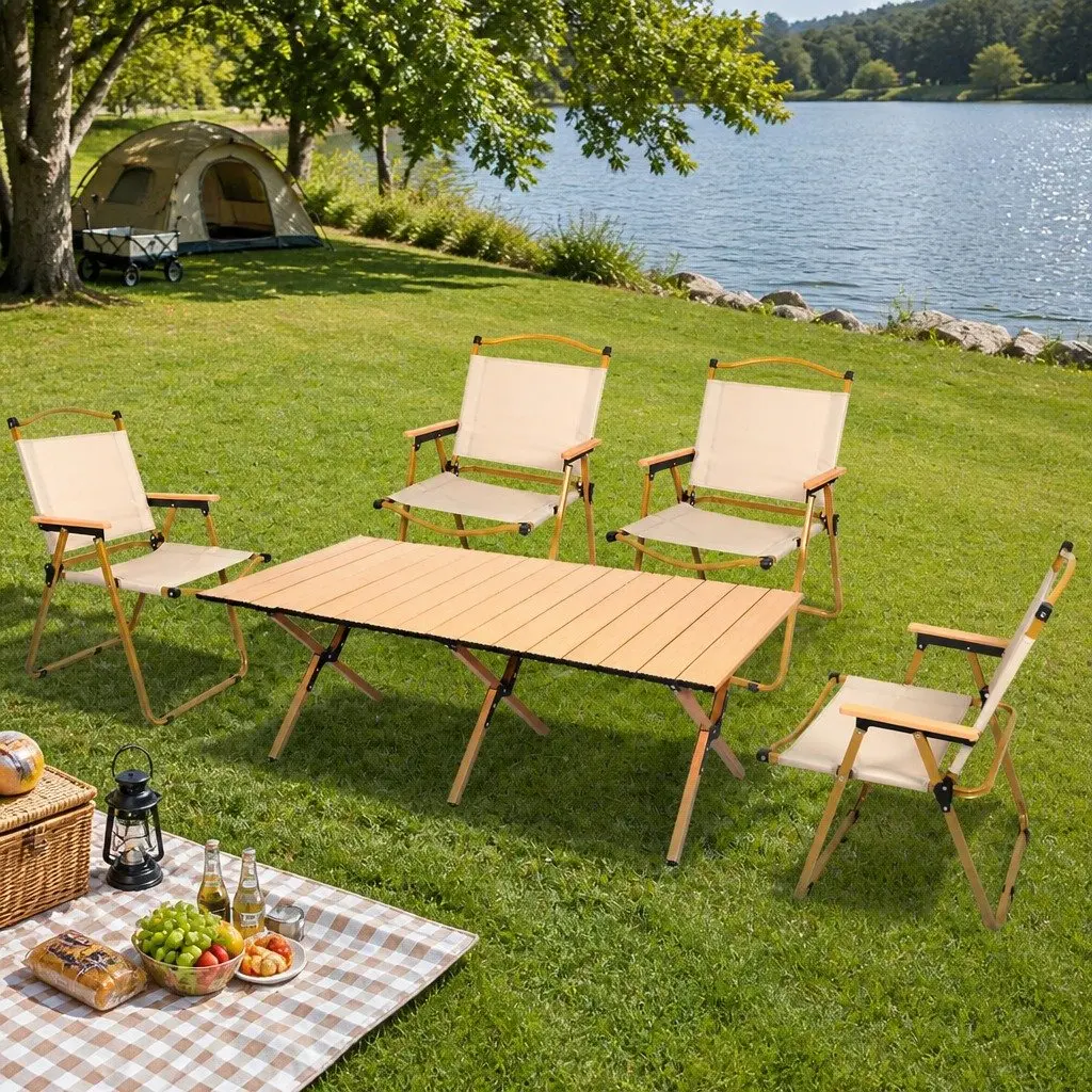 Folding Camping Table and Chairs with