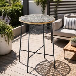 Outdoor Bar Table: 70cm W x 70cm D x 100cm H