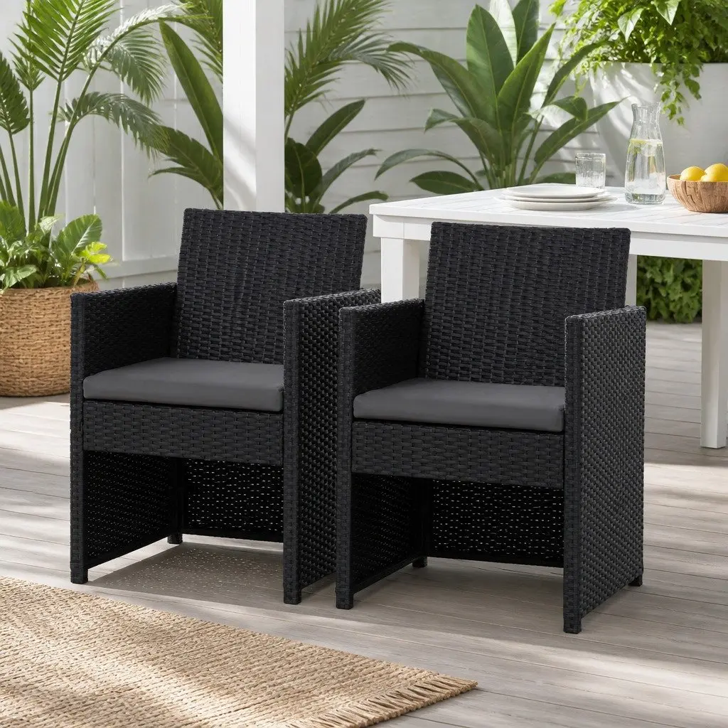 2PC Outdoor Dining Chairs Set