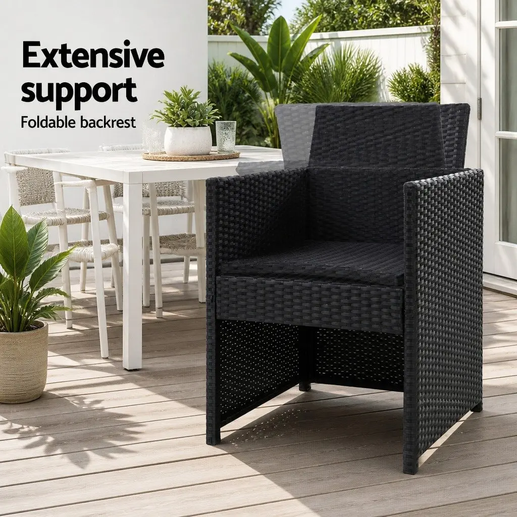 2PC Outdoor Dining Chairs Set