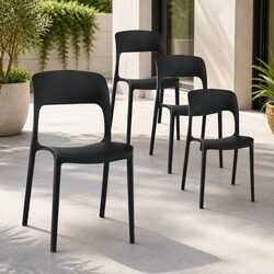Specifications of Stackable Outdoor Chairs 4PC Set Black