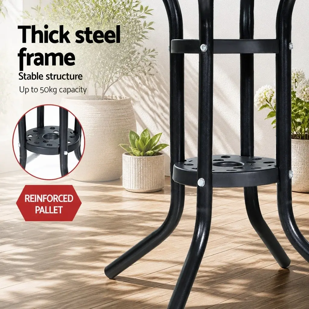 3 Piece Outdoor Bistro Set with Cushions