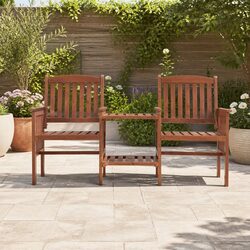 Garden Bench Specifications: 2-Seater Loveseat with Table