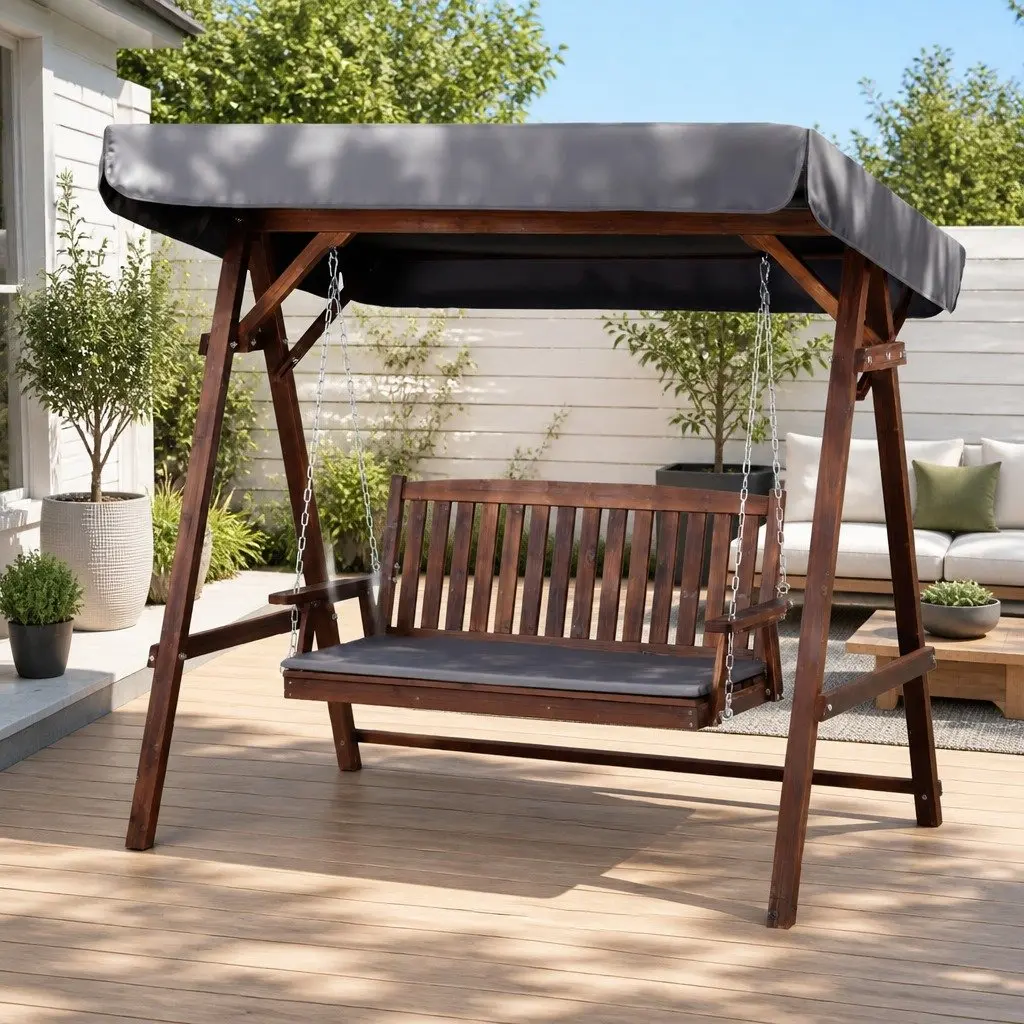 3 Seater Swing Chair with Canopy