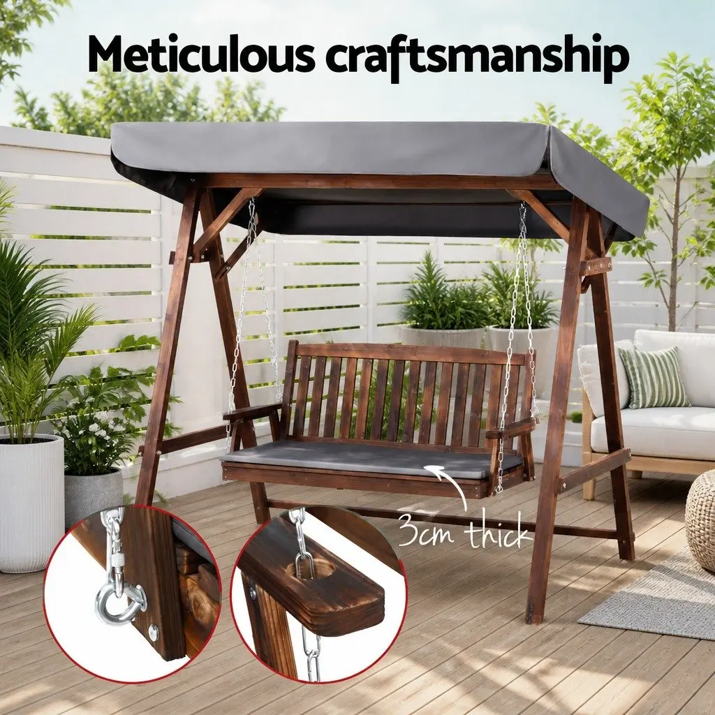 3 Seater Swing Chair with Canopy