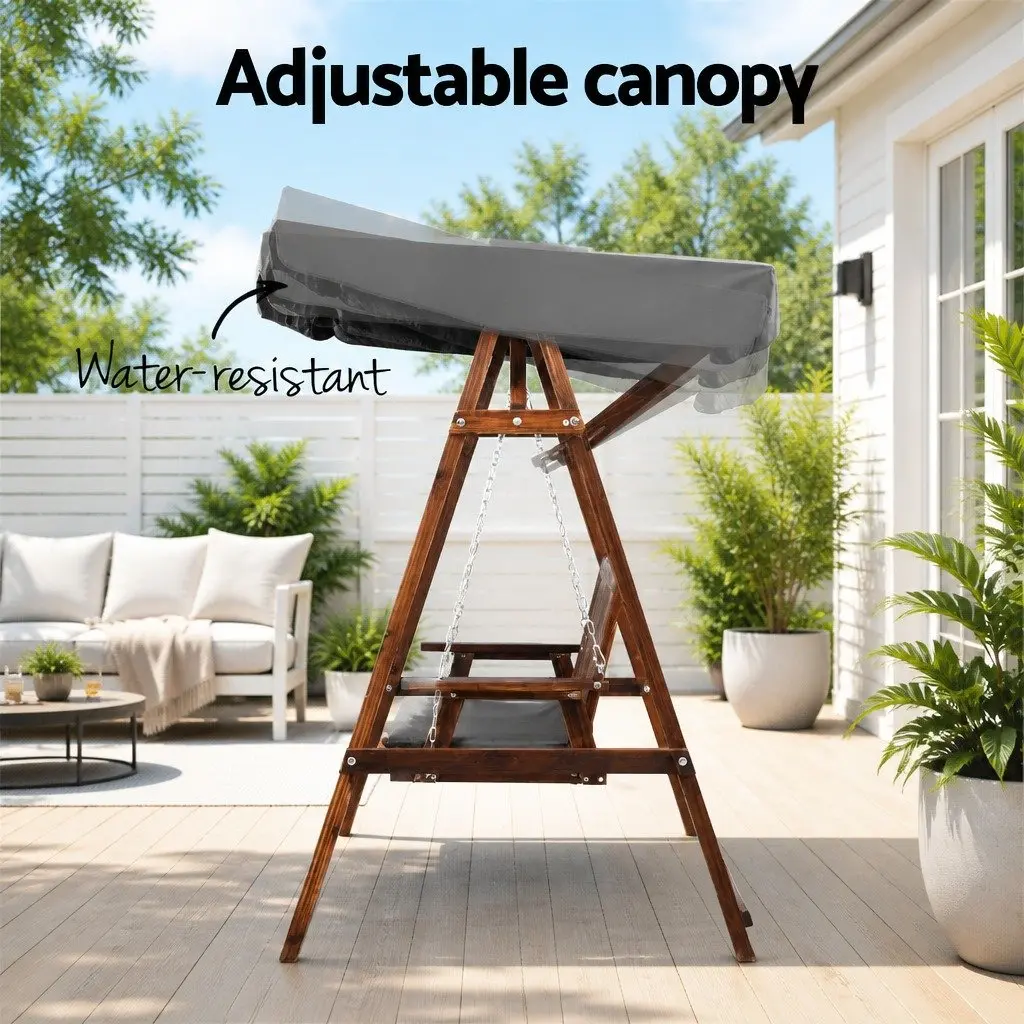 3 Seater Swing Chair with Canopy