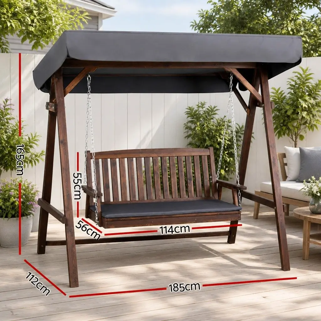 3 Seater Swing Chair with Canopy